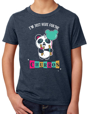 Dito para sa Churros Kid's T-shirt ni Pandi the Panda