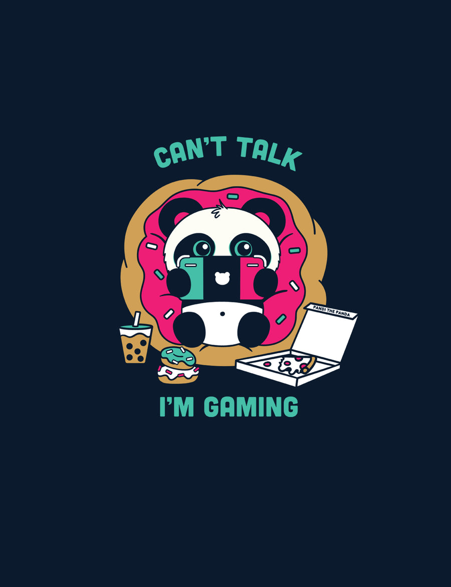 話せません。 I'm Gaming キッズ T シャツ by Pandi the Panda