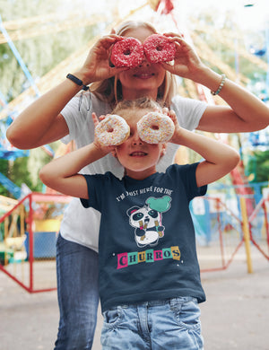 Here for the Churros Kid’s T-shirt by Pandi the Panda
