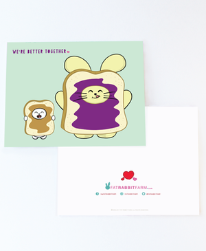 Better Together: PB+J Greeting Card ng Fat Rabbit Farm