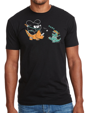 Ninja Dino Battle Men's T-Shirt