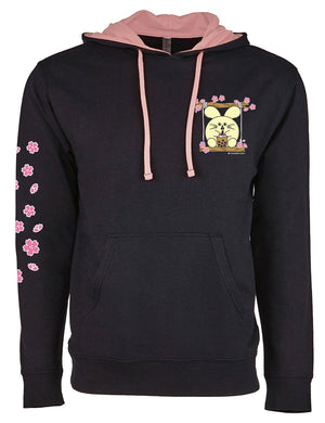 Boba Blossom Unisex Pullover Hoody with Contrast Hood