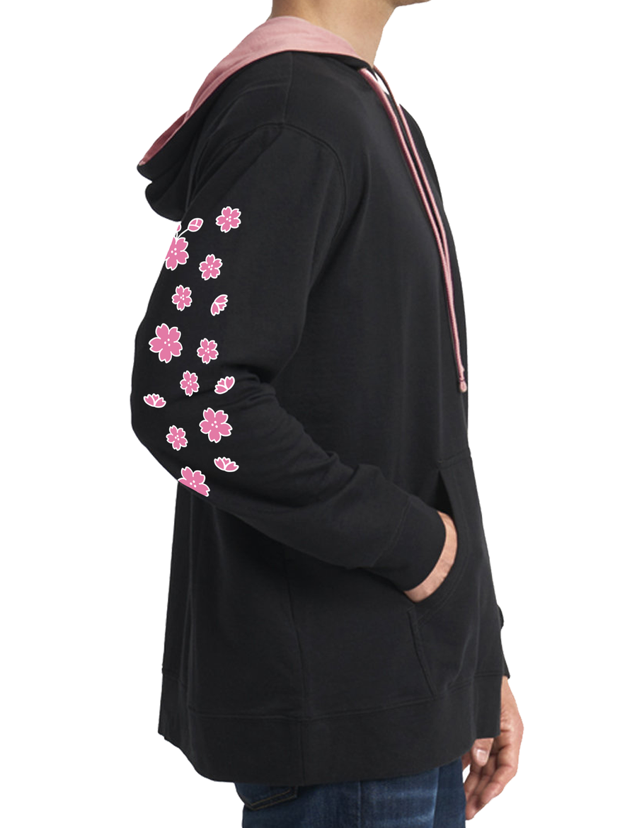 Boba Blossom Unisex Pullover Hoody with Contrast Hood