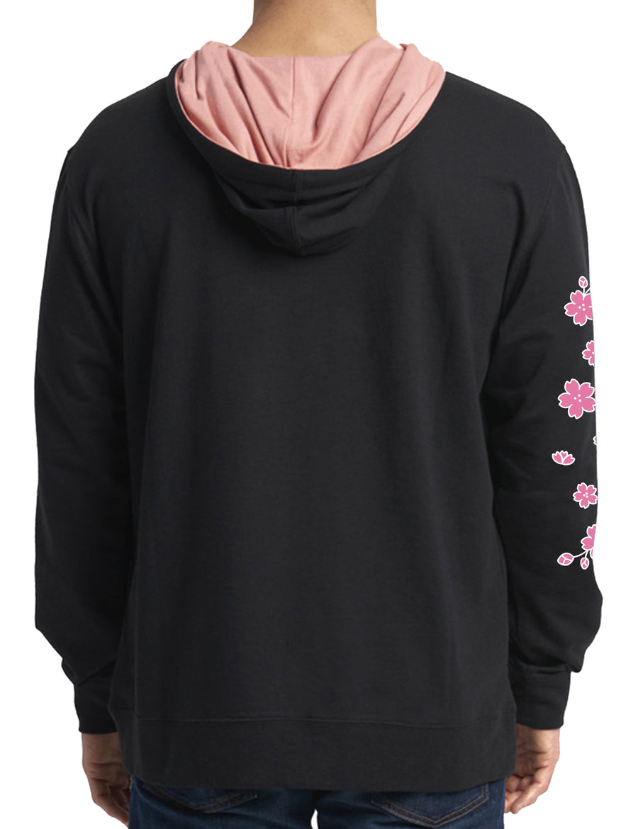 Boba Blossom Unisex Pullover Hoody na may Contrast Hood 
