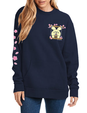 Boba Blossom Unisex Sweatshirt w/ Pocket ng Fat Rabbit Farm 
