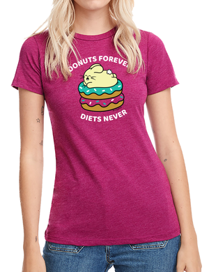 Donuts Forever Diets Never Women's T-shirt 